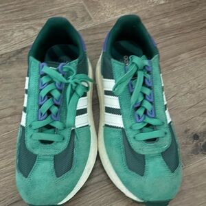 adidas Green and White Athletic Shoes